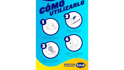 Tratamiento para pies secos sobre fondo blanco.