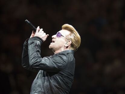 Bono, en un reciente concierto de U2 en Londres.