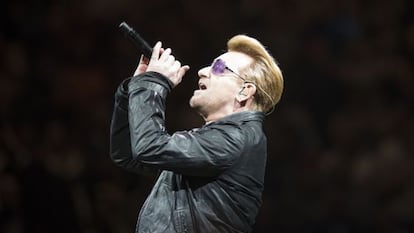 Bono, en un reciente concierto de U2 en Londres.