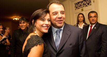 Adriana Ancelmo e Sergio Cabral, em 2011.