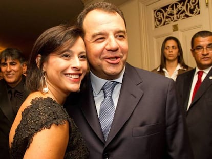 Adriana Ancelmo e Sergio Cabral, em 2011.