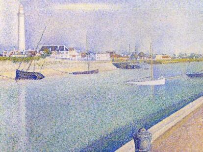 &#039;El puerto de Gravelines&#039; (1890), paisaje puntillista de Seurat. 