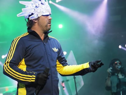 Jay Kay, el cantante de Jamiroquai, en un concierto en Marbella, en julio.