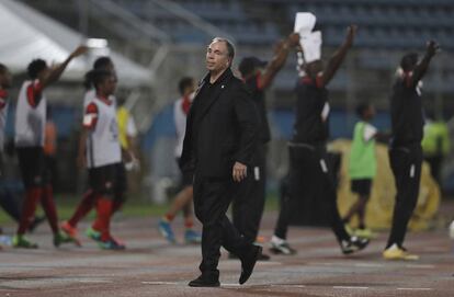 Bruce Arena en el partido del martes en Trinidad y Tobago