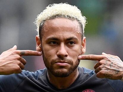 Neymar, en un partido con el PSG. 