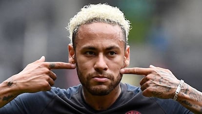 Neymar, en un partido con el PSG. 