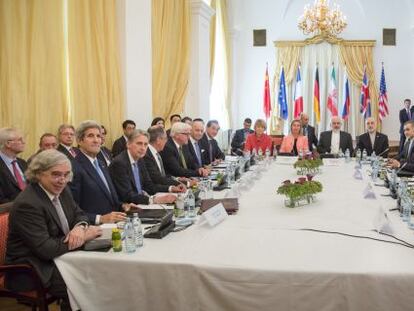 Reunión de los representantes de las potencias e Irán en Viena el lunes.