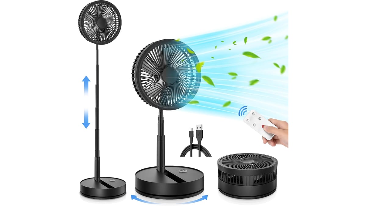 Este ventilador portátil también se puede comprar en color negro.
