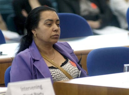 María Luisa Muñoz, <i>La Nena,</i> durante el juicio en el Tribunal de Estrasburgo.