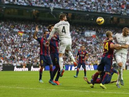 Pepe marca el segon gol del Reial Madrid.