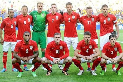 La selecci&oacute;n de Inglaterra. 