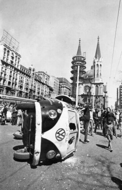 Protestas estudiantiles en São Paulo en 1968.