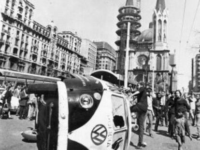 Protestas estudiantiles en São Paulo en 1968.