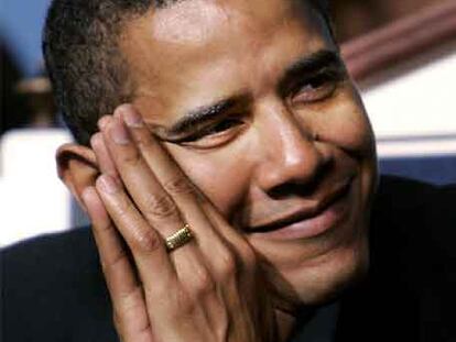 Barack Obama, durante un acto religioso el pasado lunes en Illinois.