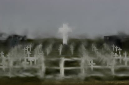 El cementerio de Darwin, donde descansan los restos de los combatientes argentinos en las islas Malvinas.