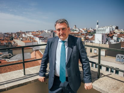 El portavoz del Grupo Vasco en el Congreso de los Diputados, Aitor Esteban, el día 6 en Madrid.