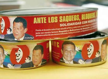 Las latas de atún con la cara de Hugo Chávez