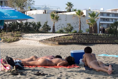 Costa Natura nudist beach in Estepona. 