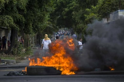 Protestas en las calles de Managua. 