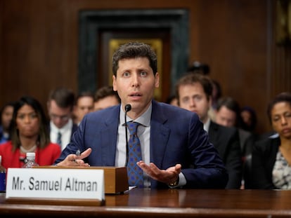 Sam Altman, este martes, en el Senado estadounidense.