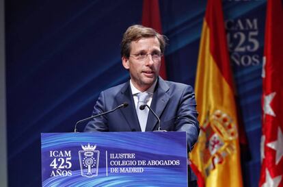 José Luis Martínez Almeida, alcalde de Madrid, en la clausura del 425 aniversario del ICAM.