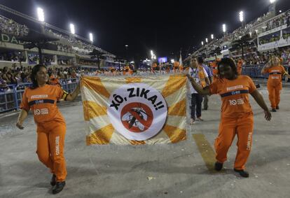 Campaña sobre el virus del zika en el Carnaval de Río de Janeiro, sede de los Juegos Olímpicos 2016