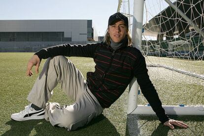 Guti, ayer en la Ciudad del Fútbol, en Las Rozas.