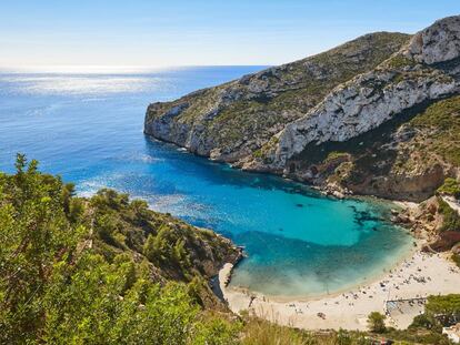 Vista de la cala La Granadella, en la localidad alicantina de Jávea.