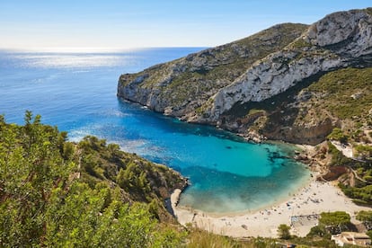 Vista de la cala La Granadella, en la localidad alicantina de Jávea.