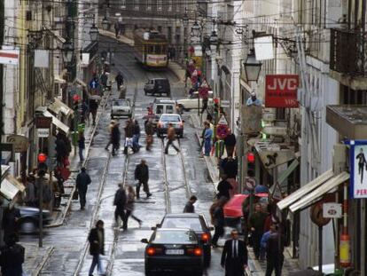 Els carrers de la Baixa, a Lisboa.