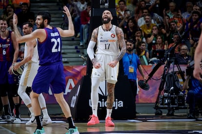 Vincent Poirier durante la final de la Copa del Rey de baloncesto.