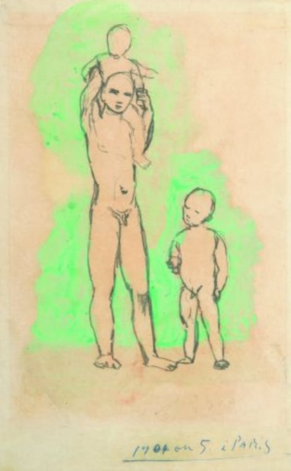 'Joven con niños', de Picasso.