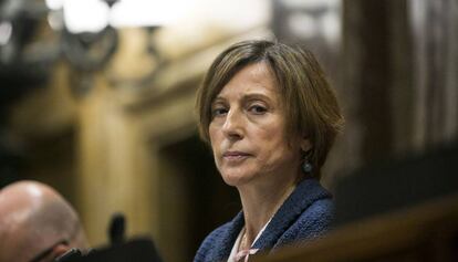 Carme Forcadell, presidiendo el Parlament.