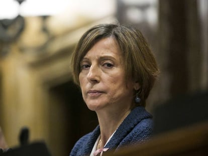 Carme Forcadell, presidiendo el Parlament.