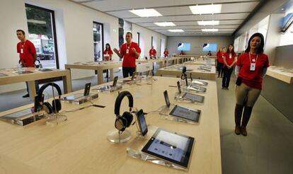 La tienda que Apple tiene en Valencia, en la céntrica calle Colón.