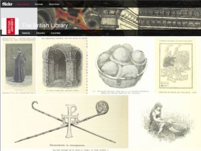 La p&aacute;gina web de descarga de fotos de la Biblioteca Brit&aacute;nica. 