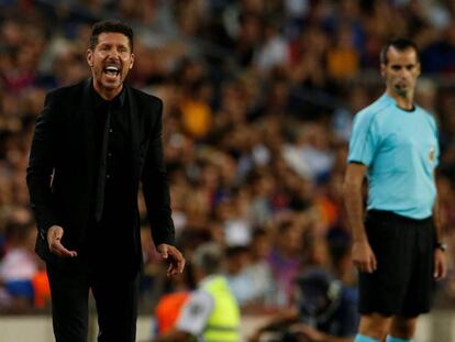 Simeone y Luis Enrique, en el duelo Barça-Atlético.