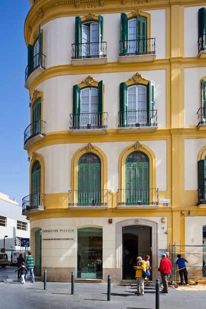 El exterior del Museo Casa Natal de Picasso, en la plaza de la Merced de Málaga.