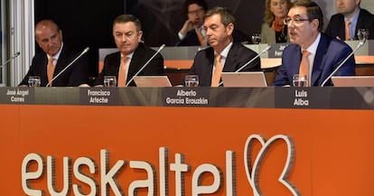 Imagen de la junta de accionistas de Euskaltel.