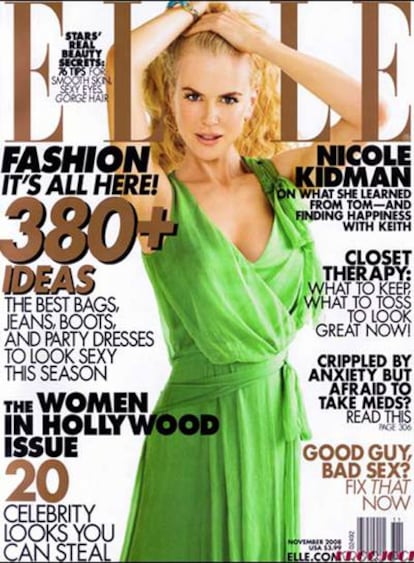 Portada de la revista 'Elle' de noviembre, protagonizada por Nicole Kidman