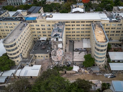 El Hospital Universitario del Valle (HUV), afectado por el terremoto en Colombia, en Cali.