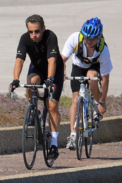 Sarkozy, en Bormes-Ies-Mimosas, en la Costa Azul.