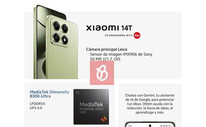 Xiaomi 14T opciones hardware integradas