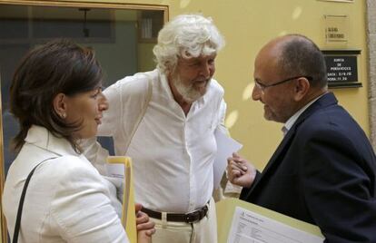 Los diputados Yolanda Díaz, Xosé Manuel Beiras y Abel Losada