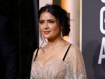 La actriz Salma Hayek en la última edición de los Globos de Oro, el 10 de enero de 2023 en Beverly Hills, California.