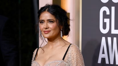 La actriz Salma Hayek en la última edición de los Globos de Oro, el 10 de enero de 2023 en Beverly Hills, California.