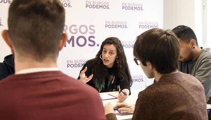 Algunos de los jóvenes integrantes de Podemos Burgos.