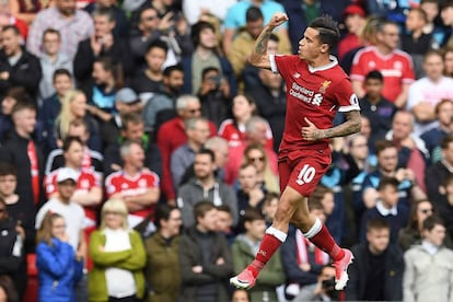 Foto de archivo de Coutinho en un partido con el Liverpool.