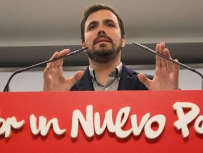 Garzón analiza los resultados de las elecciones, este lunes.