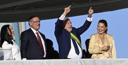 El presidente de Brasil,Luiz Inacio Lula da Silva, durante su toma de posesión el 1 de enero de 2023 en Brasilia.